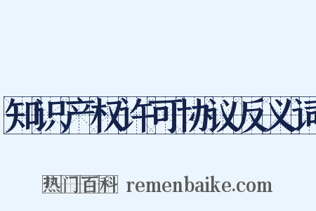 知识产权许可协议反义词是什么意思的图片